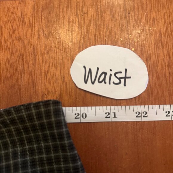 Route 66 Vintage 90s Stretch Fit Plaid Skirt Size 20 Green & Brown Checkered - Picture 4 of 5